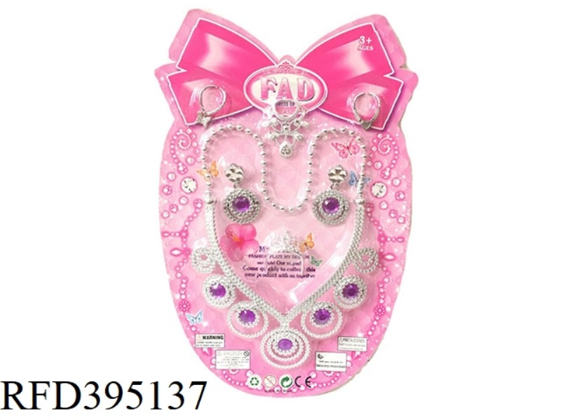 FIVE DIAMOND NECKLACE + EARRINGS