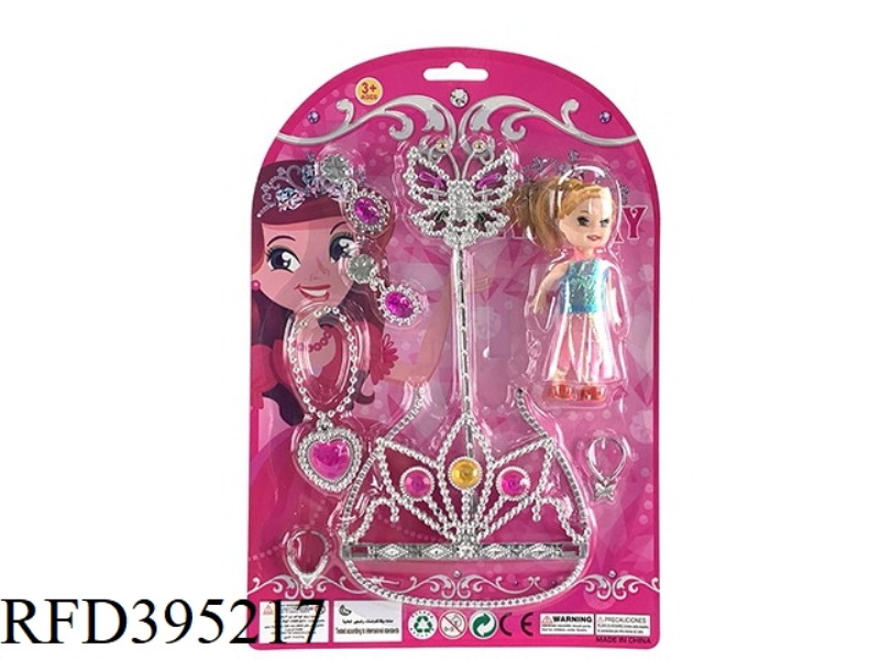 THREE-POINT DIAMOND CROWN + BUTTERFLY CANE
