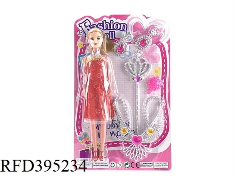 EMPTY BARBIE + THREE DIAMOND CHEST HANGER + SINGLE HEART CANE