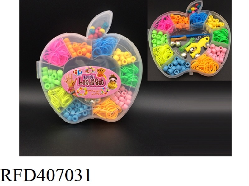 APPLE BOX GIRL BEADING + RUBBER BAND