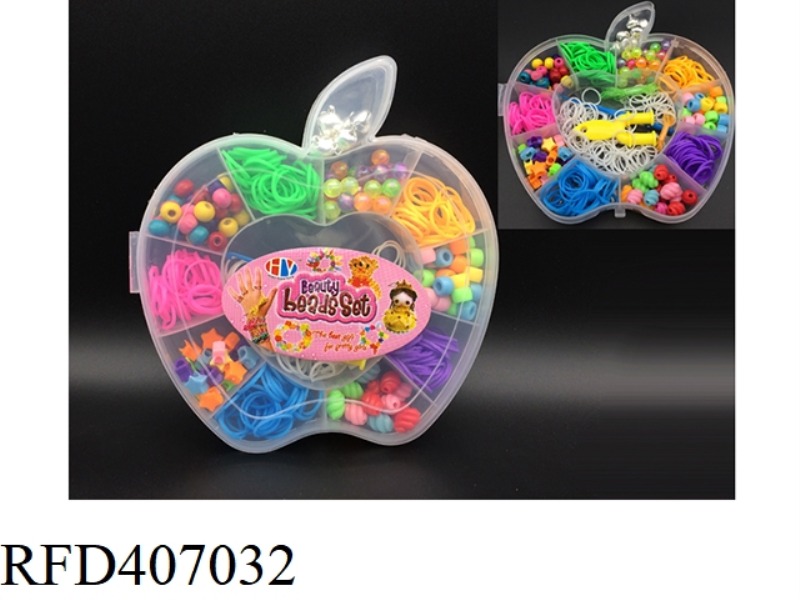 APPLE BOX GIRL BEADING + RUBBER BAND