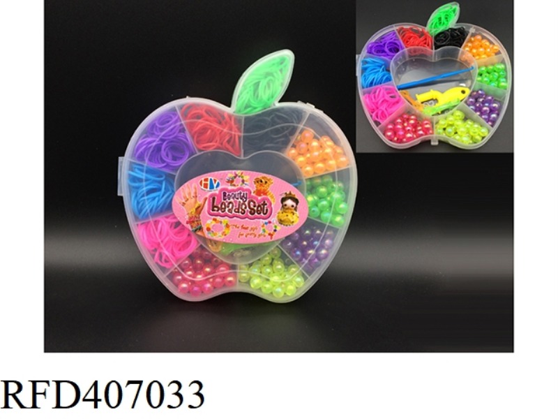 APPLE BOX GIRL BEADING + RUBBER BAND