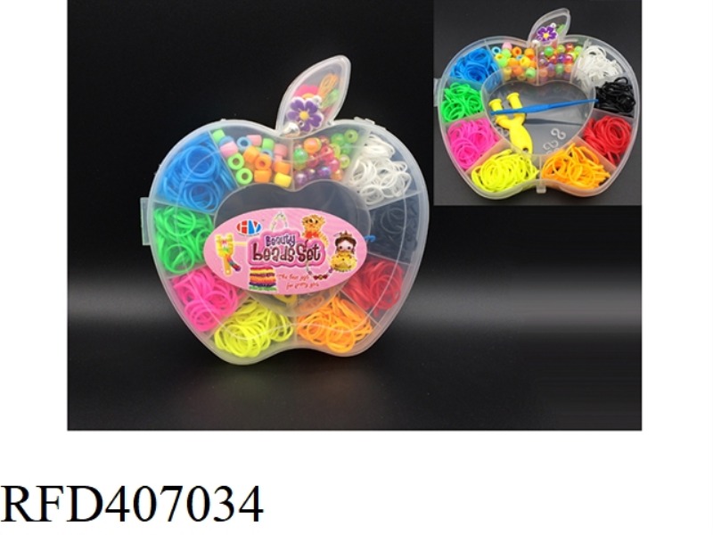 APPLE BOX GIRL BEADING + RUBBER BAND