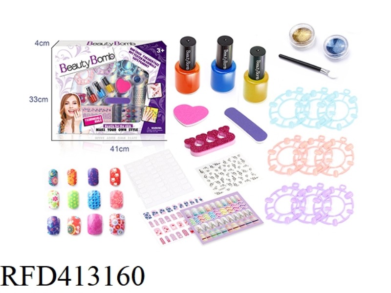 CHILDREN'S NAIL SET WITH UV NAIL STICKERS