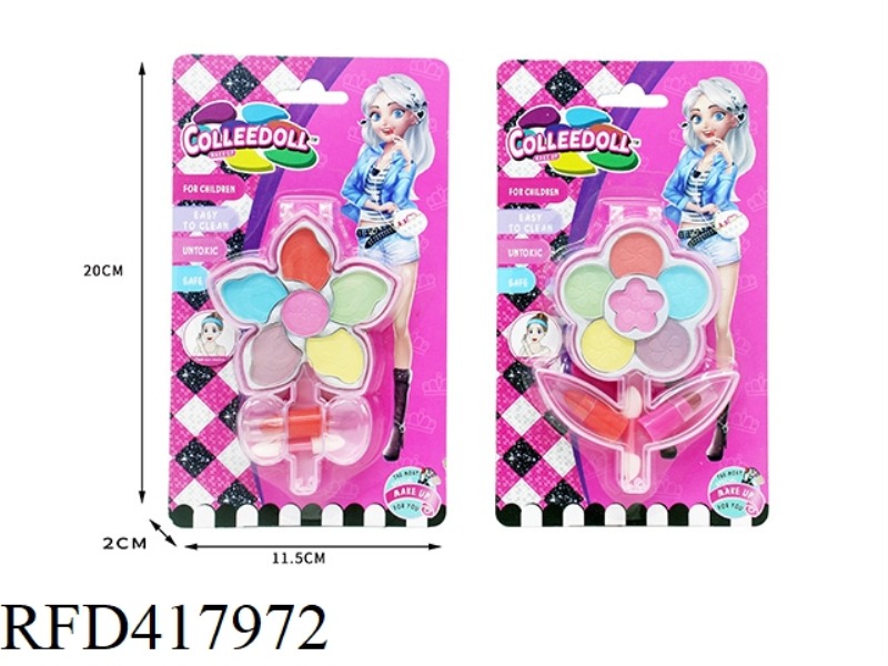2 TYPES OF FLOWER-SHAPED MIXED CHILDREN'S MAKE-UP COSMETICS