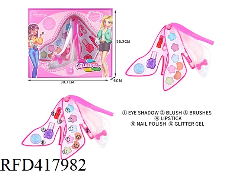 HIGH-HEELED SHOES CHILDREN'S MAKEUP COSMETICS SECOND LAYER