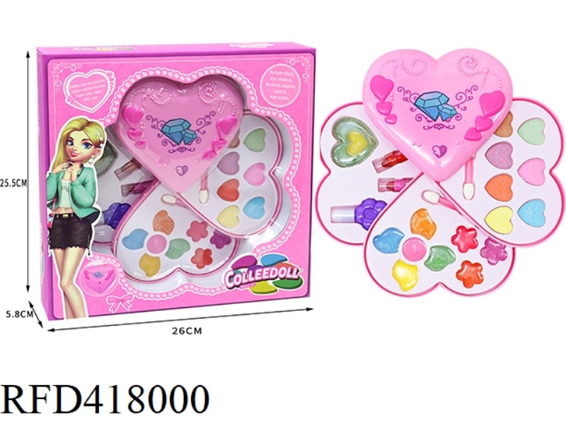 THREE LAYERS OF BIG PEACH HEART CHILDREN'S MAKE-UP COSMETICS