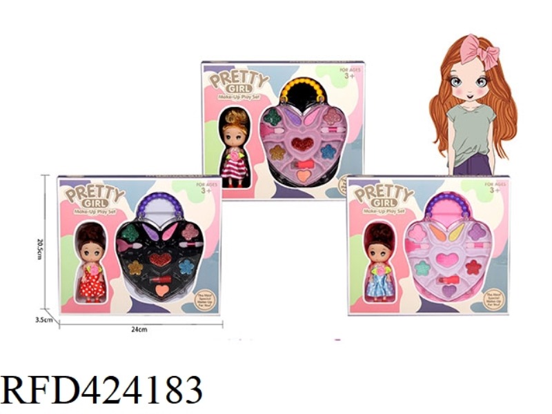 (MAKE-UP) DOLL, PEACH HEART BOX SET