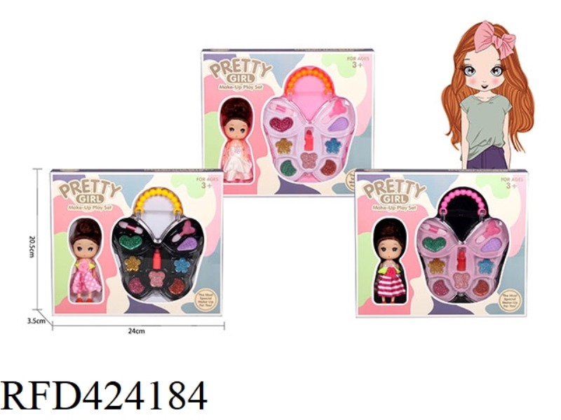 (MAKE-UP) DOLL, BUTTERFLY BOX SET