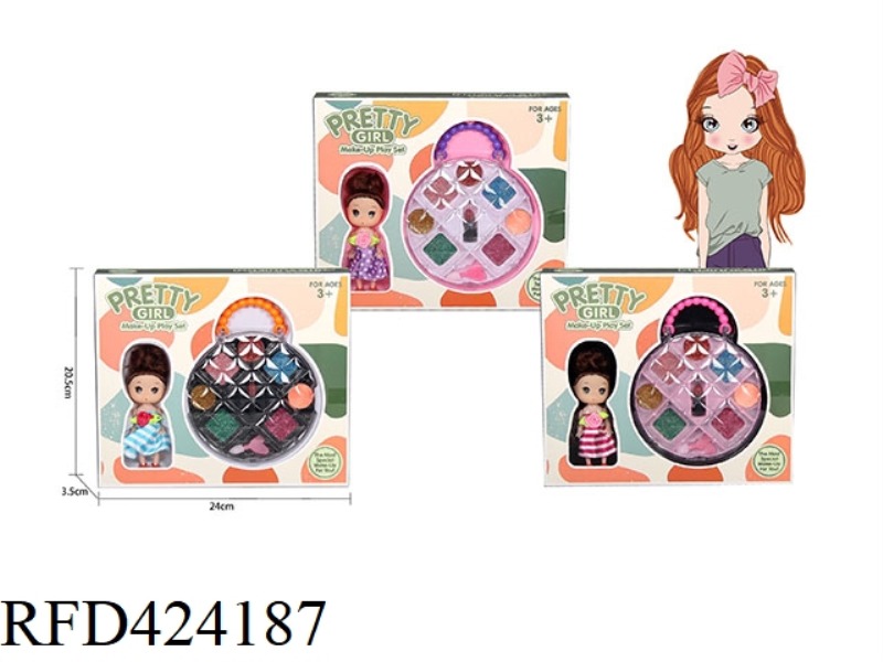 (MAKEUP) DOLL, ROUND BOX SET