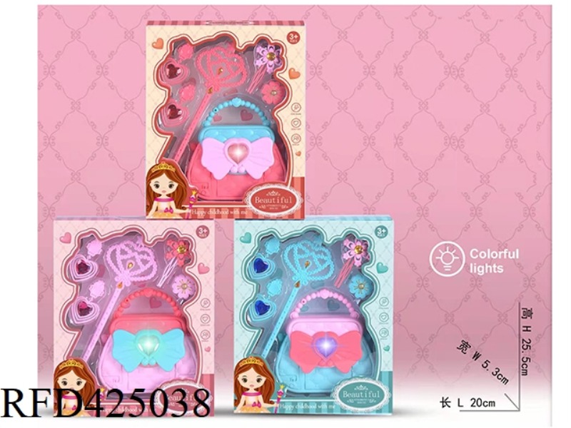 LIGHTED PEACH HEART BAG JEWELRY 3 COLORS MIXED