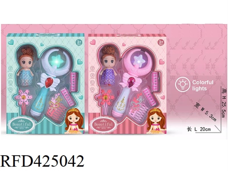 LIGHT MOON MAGIC WAND WITH LITTLE BARBIE JEWELRY SET
