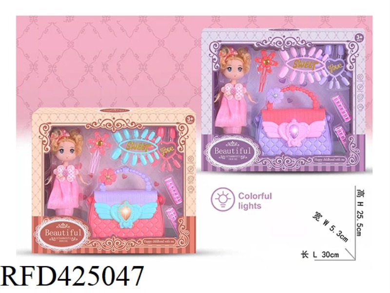 LIGHTED DRIP BAG WITH BARBIE JEWELRY SET