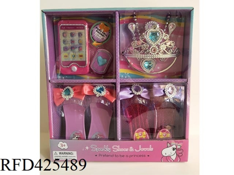 TOUCH SCREEN MOBILE PHONE CROWN SHOE JEWELRY SET (INCLUDED BATTERY)