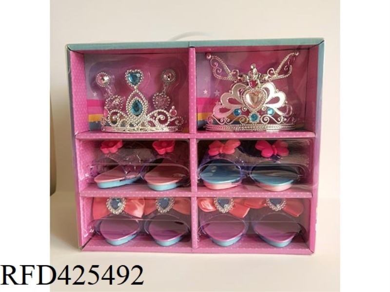 COMB TOOTH CROWN SHOE JEWELRY COMBINATION