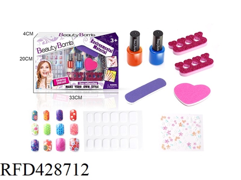 KIDS MANICURE SET WITH UV NAIL STICKERS