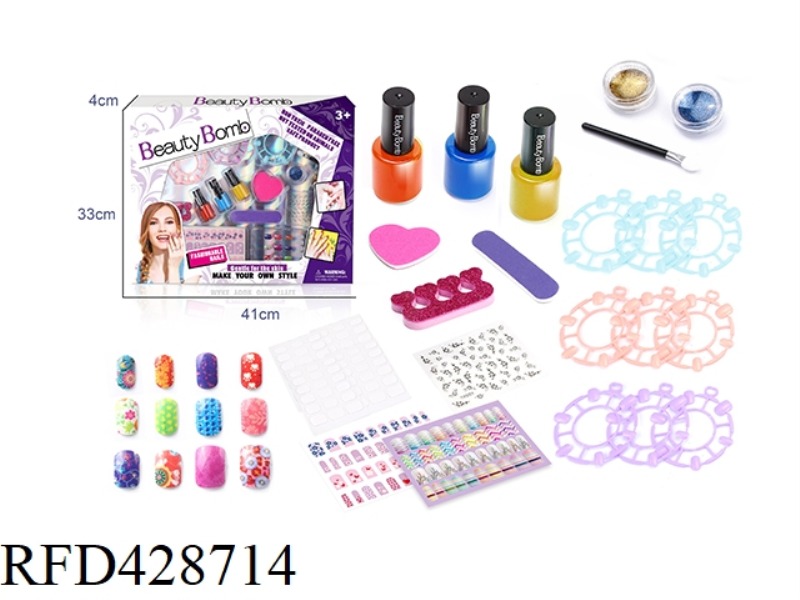 KIDS MANICURE SET WITH UV NAIL STICKERS