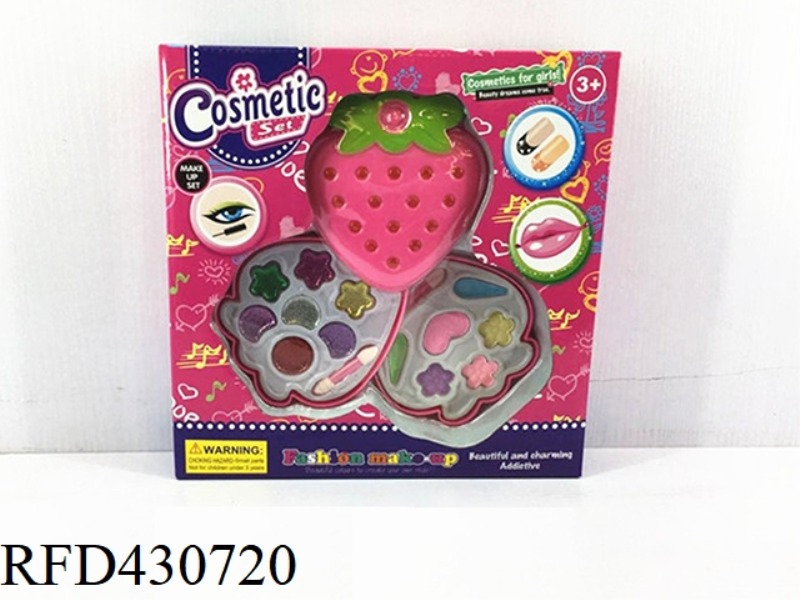 TWO-LAYER STRAWBERRY CHILDREN'S MAKEUP