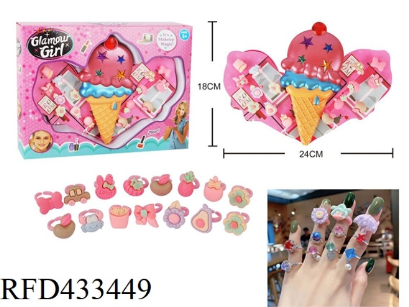 ENGLISH VERSION ICE CREAM KIDS RING SET