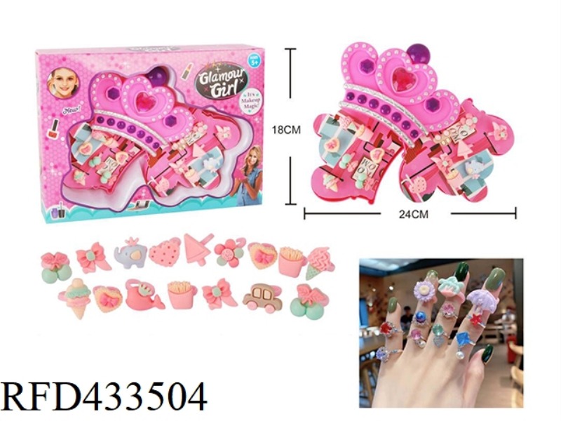 ENGLISH VERSION CROWN CHILDREN'S RING SET