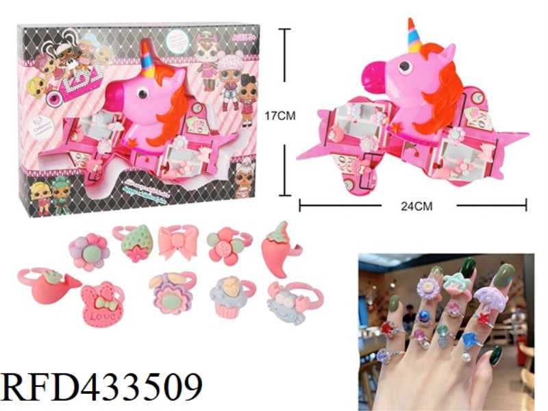 HORSE HEAD KIDS RING SET