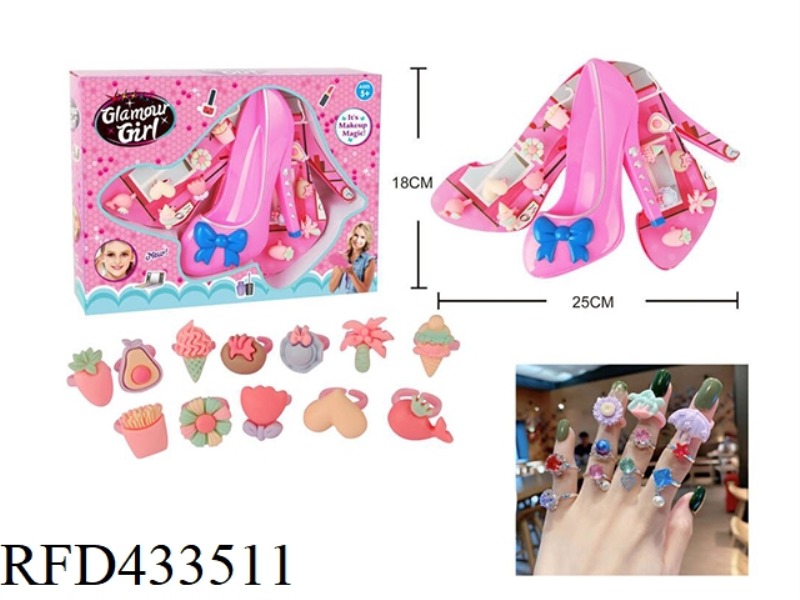 ENGLISH VERSION HIGH HEELS CHILDREN'S RING SET