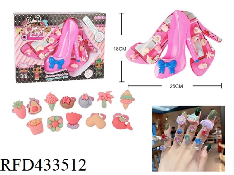 CHILDREN'S HIGH HEELS RING SET