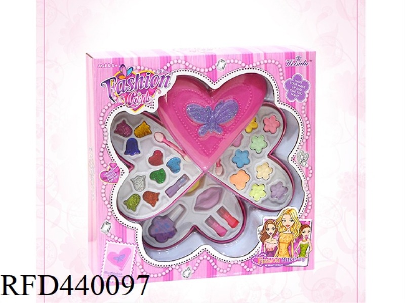 CENTER PEACH HEART THREE-LAYER COSMETIC BOX