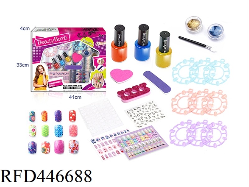 KIDS MANICURE SET WITH UV NAIL STICKERS