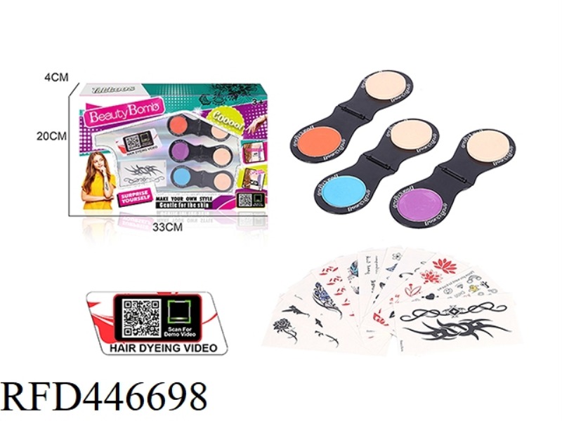 KIDS HAIR COLOR TATTOO SET