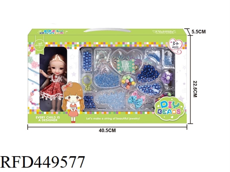 DIY BEADS WITH 6 INCH DOLL
