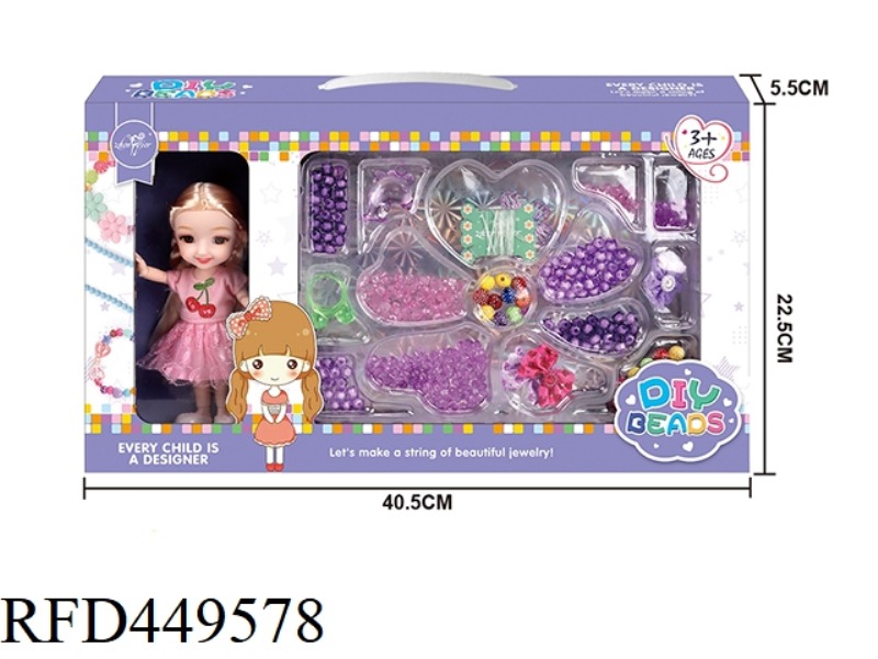 DIY BEADS WITH 6 INCH DOLL