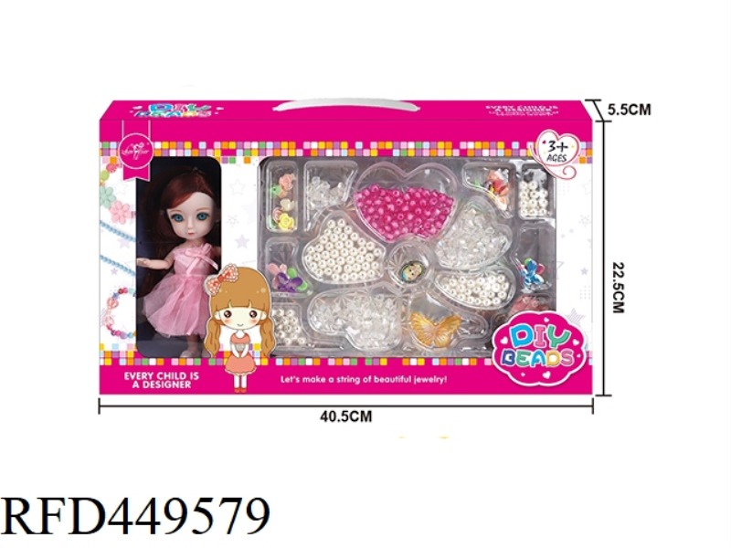 DIY BEADS WITH 6 INCH DOLL