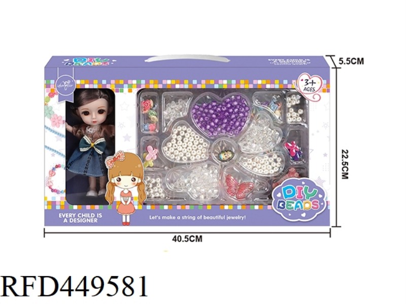 DIY BEADS WITH 6 INCH DOLL