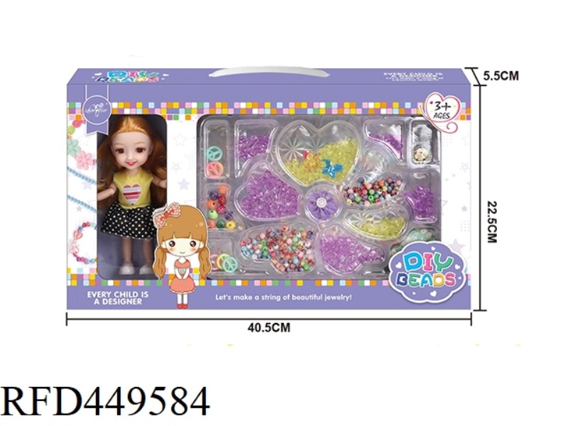 DIY BEADS WITH 6 INCH DOLL