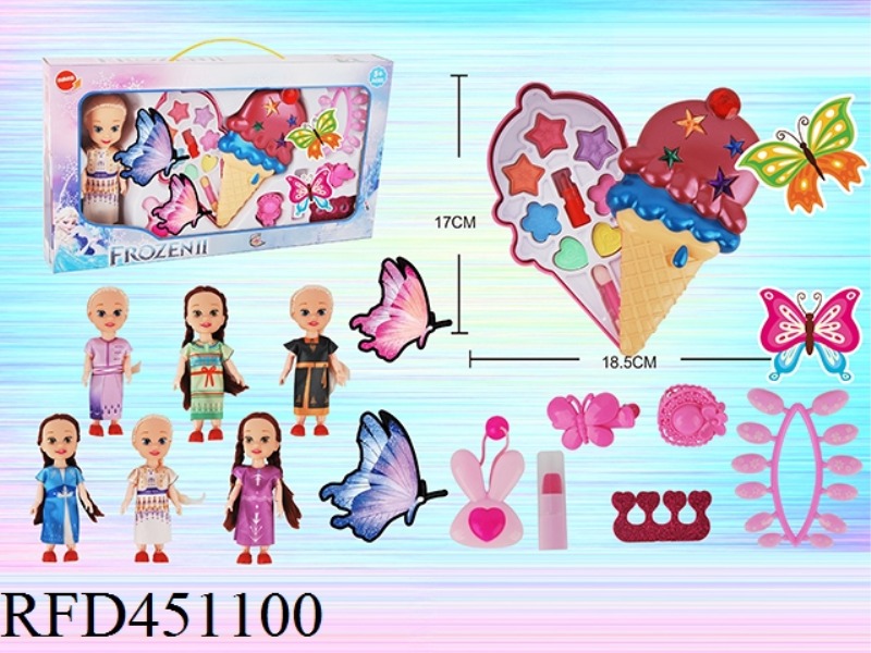 ICE CREAM + DOLL COSMETICS SET