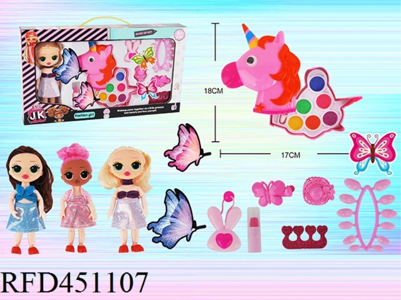 HORSE HEAD + DOLL COSMETICS SET