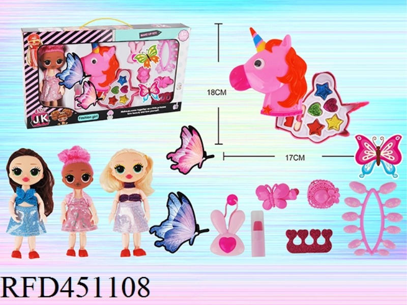 HORSE HEAD + DOLL COSMETICS SET