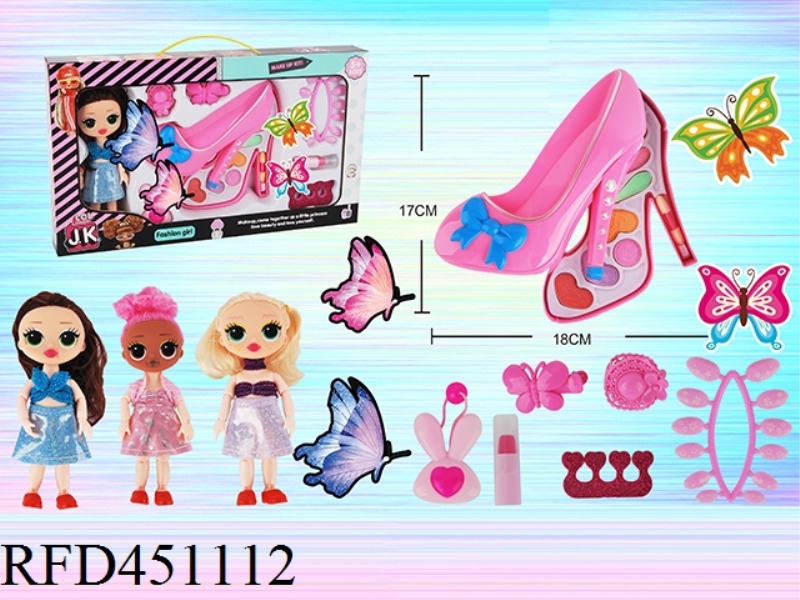 HIGH HEELS + DOLL COSMETICS SET