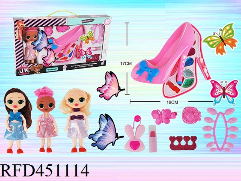 HIGH HEELS + DOLL COSMETICS SET