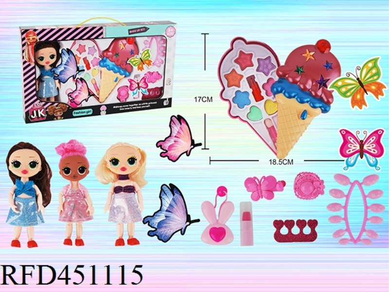 ICE CREAM + DOLL COSMETICS SET