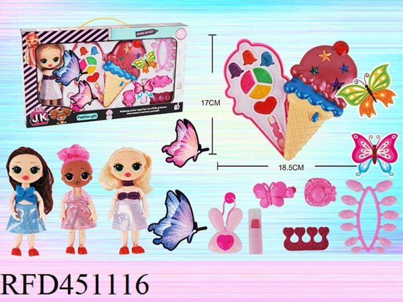 ICE CREAM + DOLL COSMETICS SET