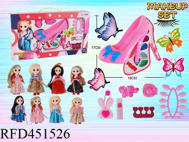 HIGH HEELS + DOLL COSMETICS SET