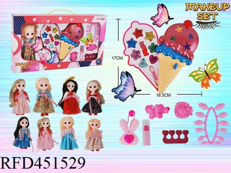 ICE CREAM + DOLL COSMETICS SET