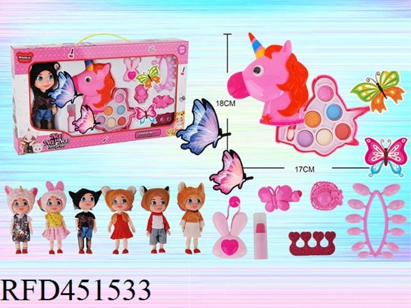 HORSE HEAD + DOLL COSMETICS SET