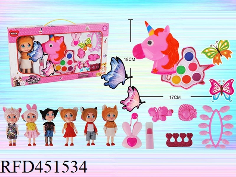 HORSE HEAD + DOLL COSMETICS SET