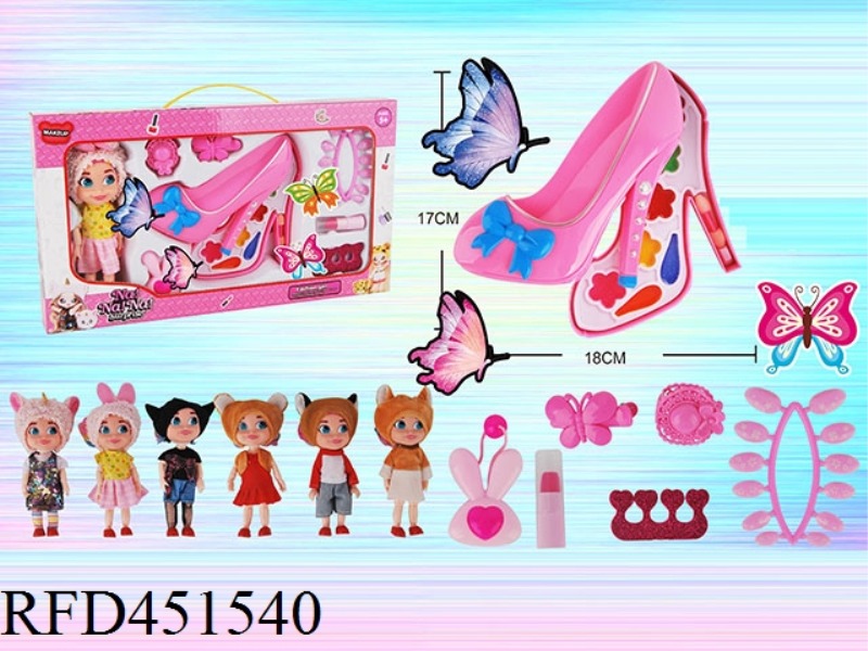 HIGH HEELS + DOLL COSMETICS SET