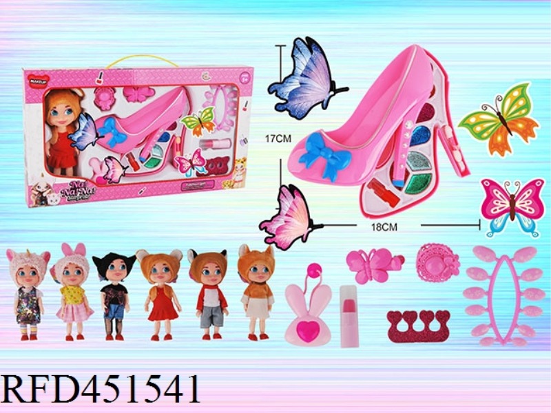 HIGH HEELS + DOLL COSMETICS SET