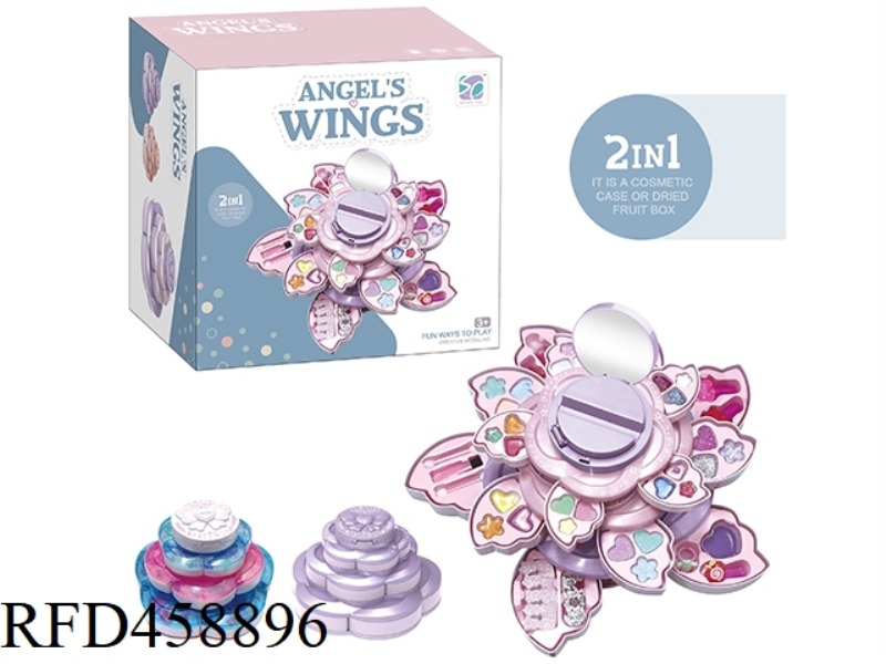 ANGEL WINGS-4 LAYERS CHILDREN'S MAKEUP COSMETIC BOX