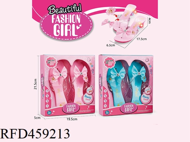 NEW LIGHTING BARBIE SHOES PINK/LIGHT BLUE GREEN 2 COLOR MIX